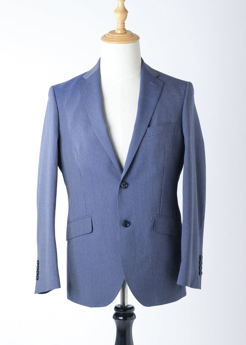 ネイビーストライプ、ピンストライプ、シングルブレスト、セットアップ